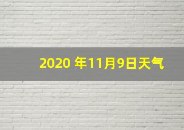 2020 年11月9日天气